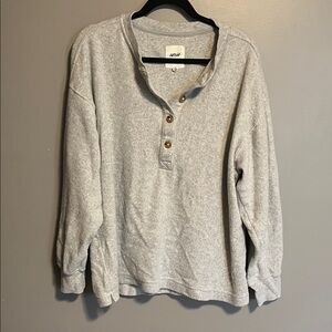 Aerie Light Gray Knit Top